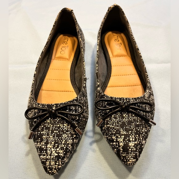 Me Too Alisa Pointed Textured Black & White Flat Size 6.5 - Picture 9 of 9